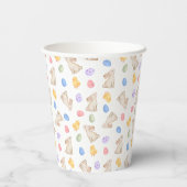 Pastel Easter Bunny & Chick Party Paper Cups Pappbecher (Rückseite)