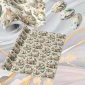 Pastel Easter Bunny Decorative Eggs Spring Floral  Geschenkpapier