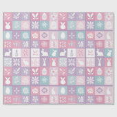 Pastel Easter Bunny Niedlich Giftwrap Geschenkpapier (Flach)