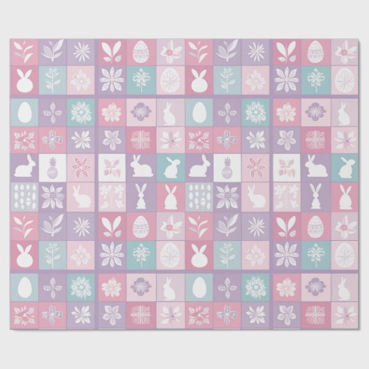 Pastel Easter Bunny Niedlich Giftwrap Geschenkpapier (Flach)