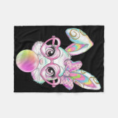 Pastel Easter Bunny Rabbit Sungles Bubble Gummi Pi Fleecedecke (Vorderseite (Horizontal))
