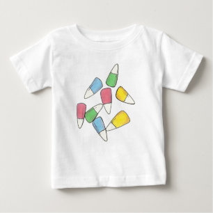 Pastel Easter Candy Cornflanken Pink Yellow Green Baby T-shirt