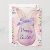 Pastel Easter card Postkarte (Vorne/Hinten)