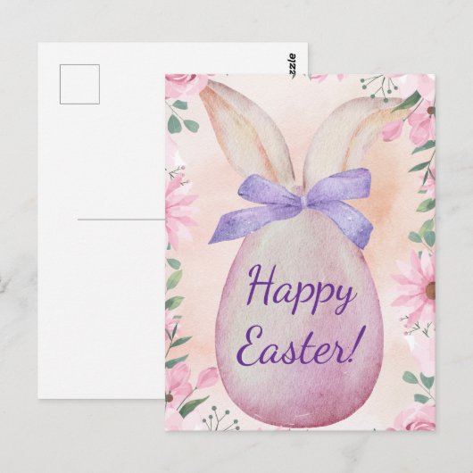 Pastel Easter card Postkarte (Vorne/Hinten)