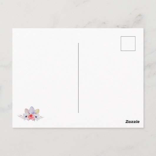 Pastel Easter card Postkarte (Rückseite)