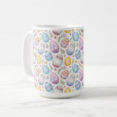Pastel Easter Egg Pattern Kaffeetasse (Vorderseite Links)