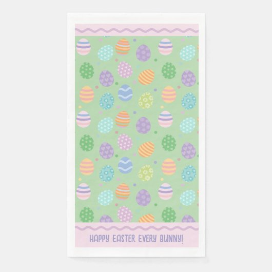 Pastel Easter Egg Set Papp Napkin Serviette (Vorderseite)