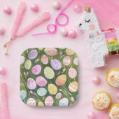 Pastel Easter Eggs | Beautiful Spring Watercolor Pappteller (Party)