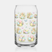 Pastel Easter Eggs & Bunnies Flowers & Butterflies Dosenglas (Vorderseite)