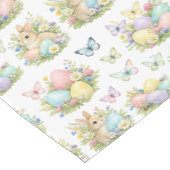 Pastel Easter Eggs & Bunnies Flowers & Butterflies Kurzer Tischläufer (Ecke)