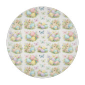 Pastel Easter Eggs & Bunnies Flowers & Butterflies Schneidebrett (Vorderseite)