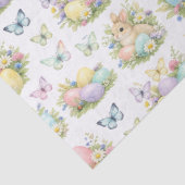 Pastel Easter Eggs & Bunnies Flowers & Butterflies Seidenpapier (Detail)