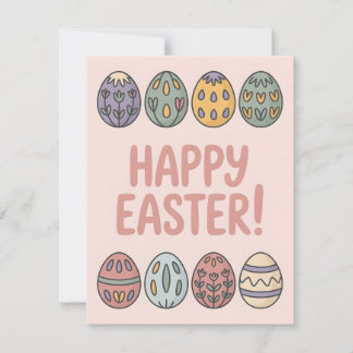 Pastel Easter Eggs Cute Spring Holiday Card Feiertagskarte