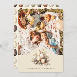 Pastel Easter Eggs Design with Photo Personalized Feiertagskarte