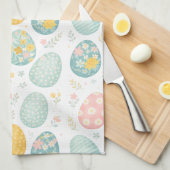 Pastel Easter Eggs Floral Pattern - Cute Spring  Geschirrtuch (Viertel Falte)