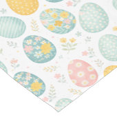 Pastel Easter Eggs Floral Pattern - Cute Spring  Kurzer Tischläufer (Ecke)