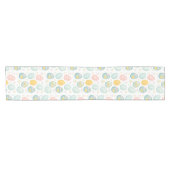 Pastel Easter Eggs Floral Pattern - Cute Spring  Kurzer Tischläufer (Horizontal)