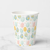 Pastel Easter Eggs Floral Pattern - Cute Spring  Pappbecher (Rückseite)