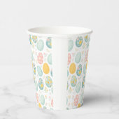 Pastel Easter Eggs Floral Pattern - Cute Spring  Pappbecher (Rechts)