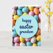 Pastel Easter Eggs Pattern Card Karte (Gelbe Blume)