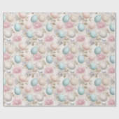 Pastel Easter Eggs Wrapping Paper Geschenkpapier (Flach)