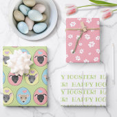 Pastel Easter Eier Italienischer Windhund Paws Mus Geschenkpapier Set