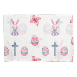 Pastel Easter Parade – Seamless Bunny Kissenbezug