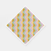 Pastel Easter Zig Zag Muster Serviette (Ecke)