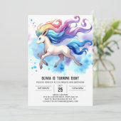 Pastel Editable Horse Geburtstag Einladung (Stehend Vorderseite)