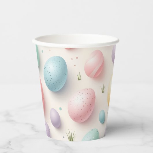 Pastel Egg Paper Party Cups Pappbecher (Vorderseite)