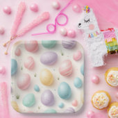 Pastel Egg Paper Party Plate Pappteller (Party)