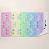 Pastel 🦄 Einhorn-Gesichtsmuster  Strandtuch (Vorderseite)