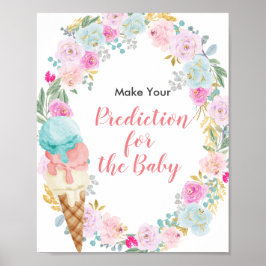 Pastel-Eis-Creme Vorhersagen für Babyposter Poster