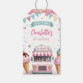 Pastel-Eiswagen-Geburtstagsfeier  Geschenkanhänger (Vorderseite)