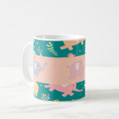 Pastel-Elefanten-Tasse Kaffeetasse (Vorderseite Links)