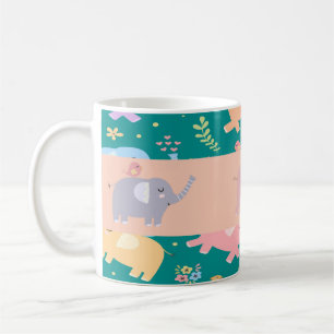 Pastel-Elefanten-Tasse Kaffeetasse