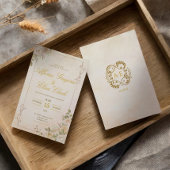 Pastel Elegant Boho Floral Watercolor Wedding Einladung