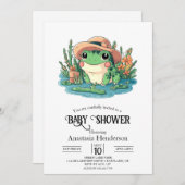 Pastel Elegant Frog Baby Shower Einladung (Vorne/Hinten)