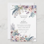 Pastel Elegant Garden Floral Wedding Einladung (Vorderseite)