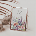 Pastel Elegant Garden Wedding Table Card Tischnummer<br><div class="desc">c</div>