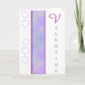 Pastel Elegant Hearts Valentine Card Karte (Vorderseite)
