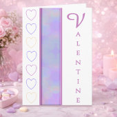 Pastel Elegant Hearts Valentine Card Karte