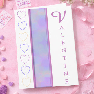Pastel Elegant Hearts Valentine Card Karte