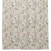 Pastel Elegant Lila \ rosa Wildblumen Duschvorhang (Vorderseite)