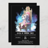 Pastel Elegant Princess Birthday Einladung (Vorne/Hinten)