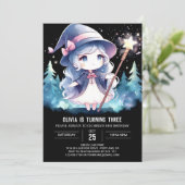 Pastel Elegant Wizard Geburtstag Einladung (Stehend Vorderseite)