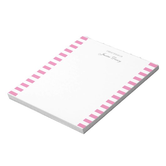 Pastel Elegante Klassische Schrift Große Idee Notizblock (Rotiert)