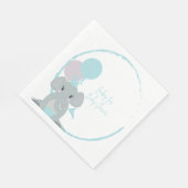 Pastel Elephant Baby Girl Script Baby Dusche Serviette (Ecke)