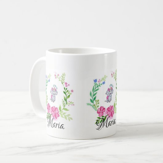 Pastel Elephant Tasse (Vorderseite Links)