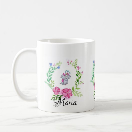 Pastel Elephant Tasse (Links)